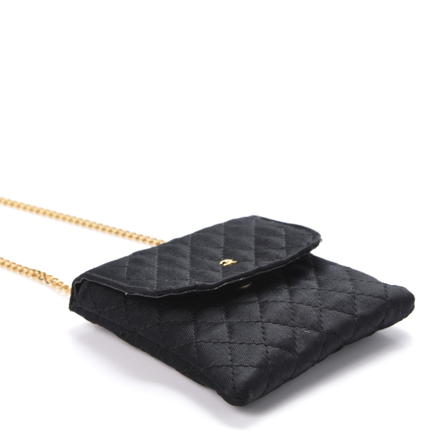 Chanel Jersey Quilted Shoulder Bag Black 4 of 9