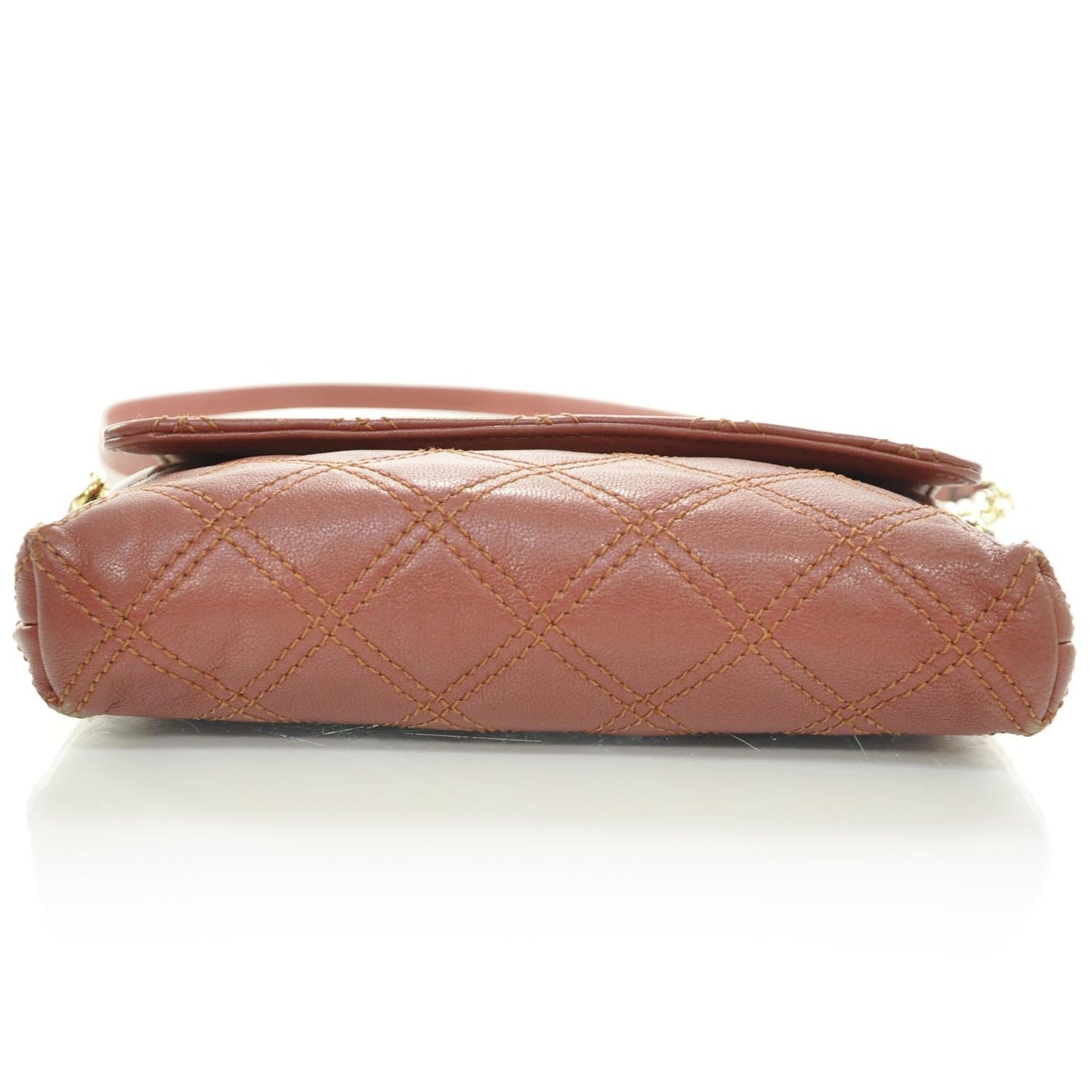 Leather Quilted The Single Shoulder Bag Rose
