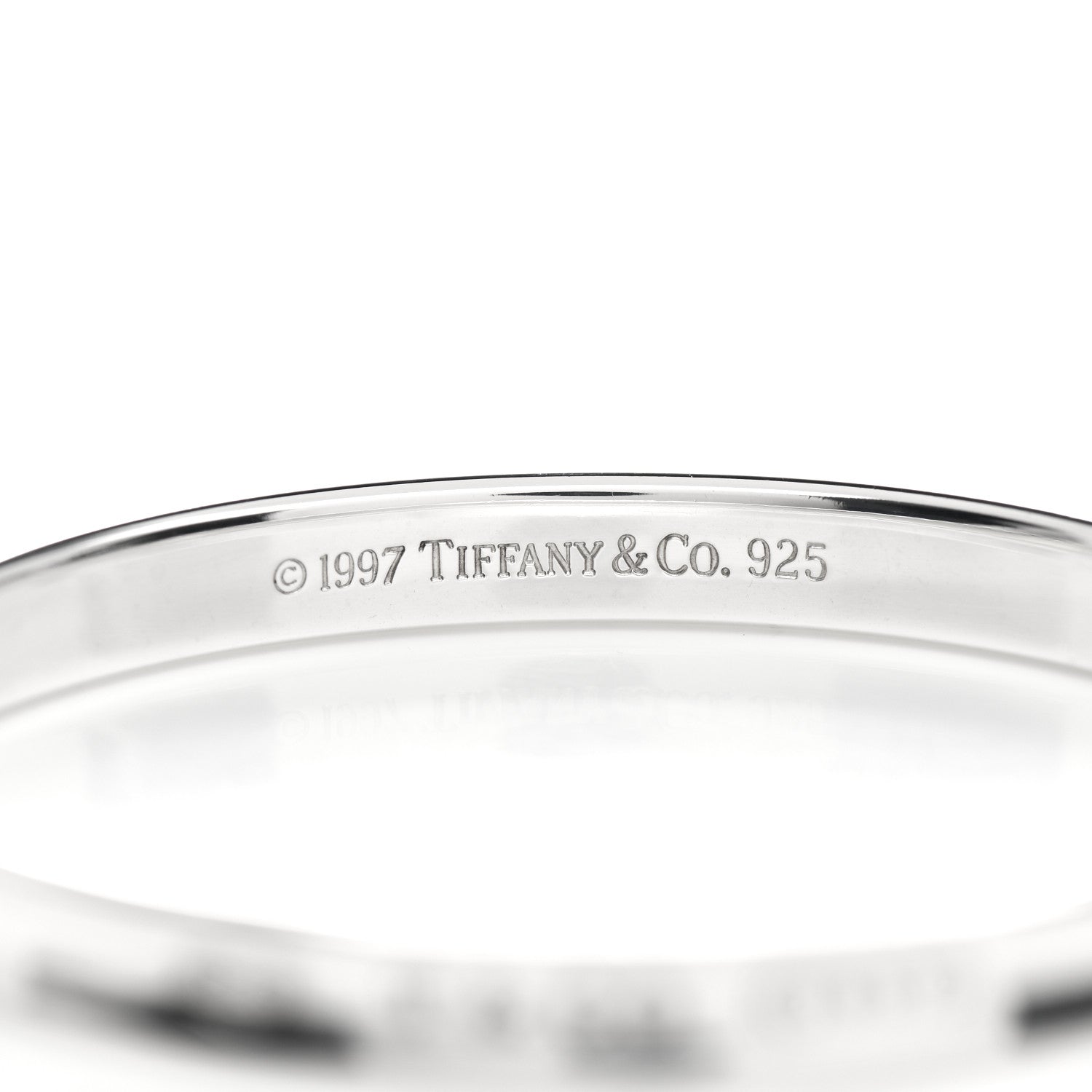 Tiffany Sterling Silver Narrow 1837 Bangle Bracelet 4 of 4