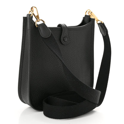 Hermes Taurillon Clemence Evelyne TPM Black 3 of 10