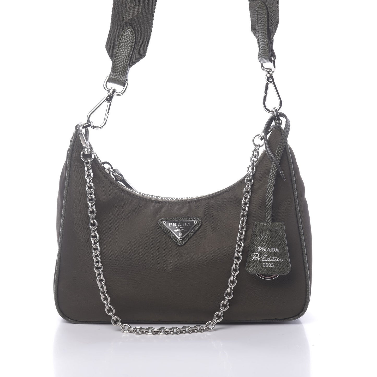 Tessuto Nylon Saffiano Re-Edition 2005 Shoulder Bag Mimetico