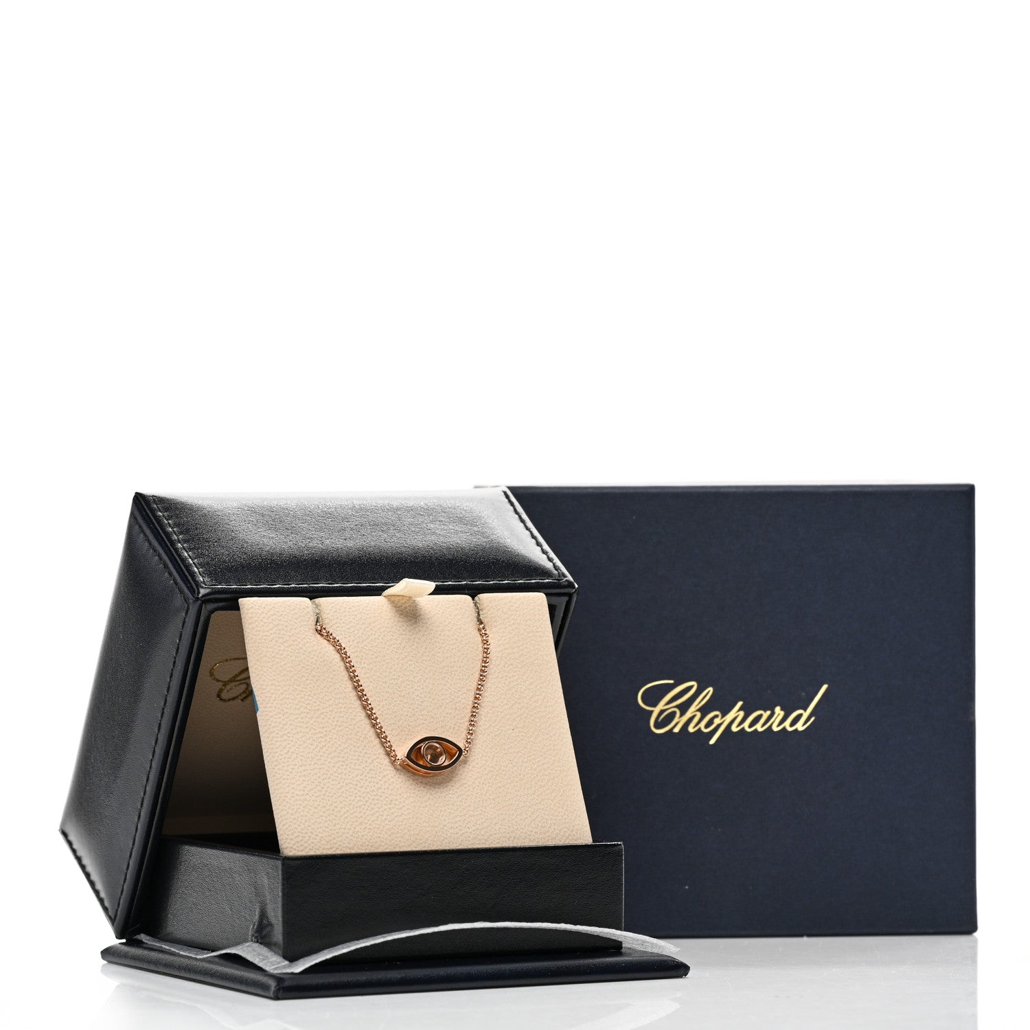 Chopard 18K Rose Gold Diamond Good Luck Charms Eye Bracelet 4 of 4