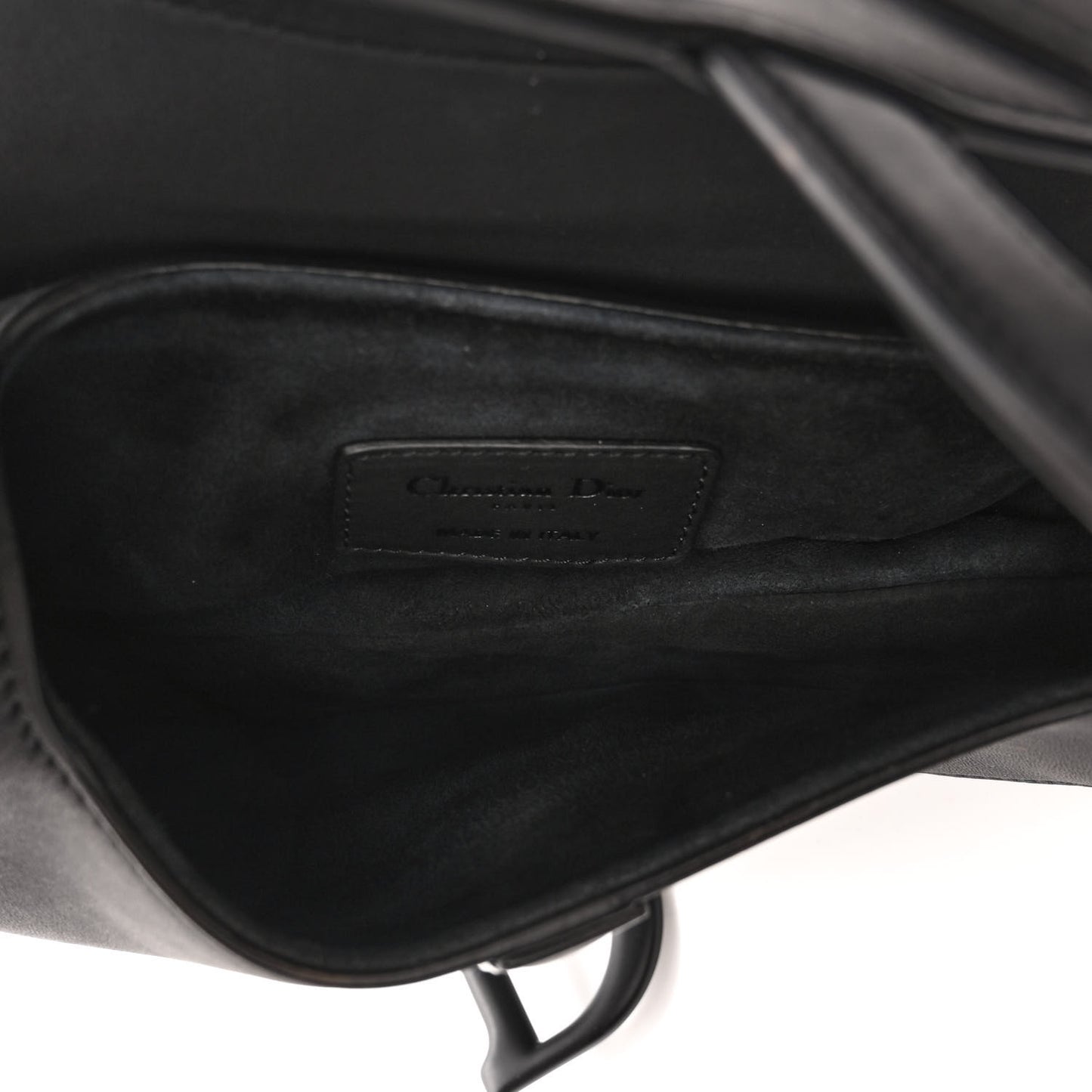 Ultra Matte Calfskin Mini Saddle Bag Black