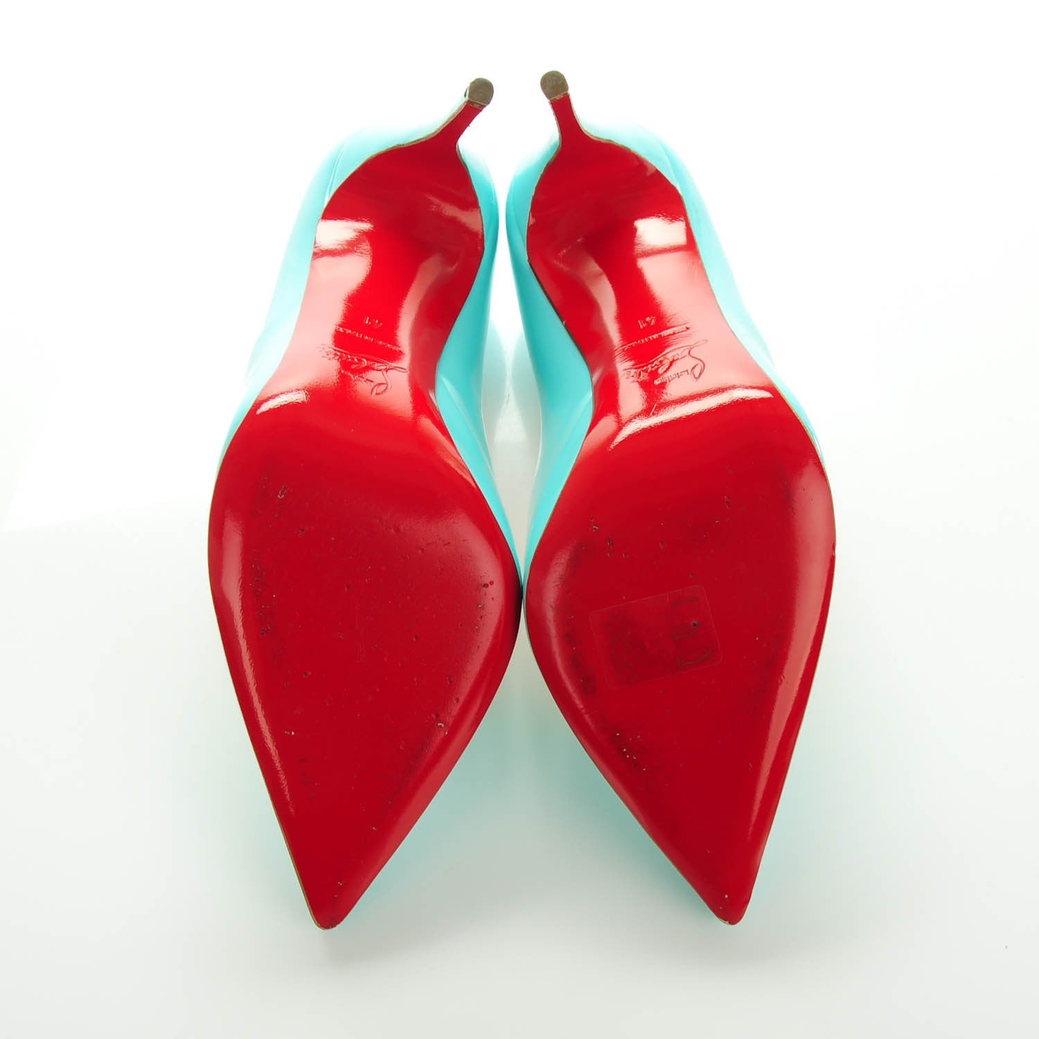 Christian Louboutin Patent Pigalle Follies 100 Pumps 41 Opaline 8 of 11