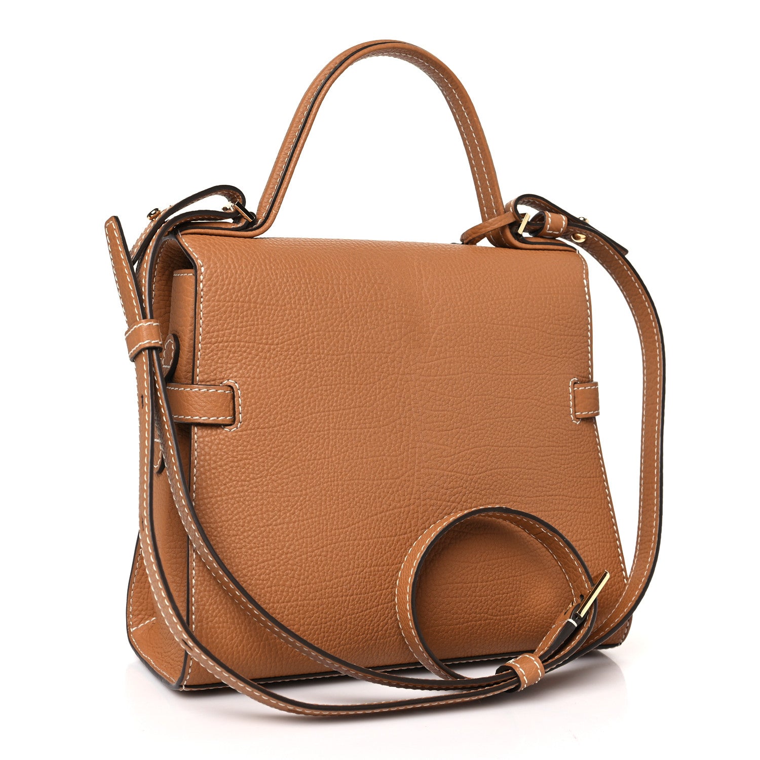 Delvaux Crispy Calfskin Mini Tempete Satchel Vegetal 3 of 9