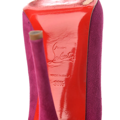 Christian Louboutin Veau Velours Chester Fille 120 Ankle Bootie 38.5 Fuchsia 7 of 15