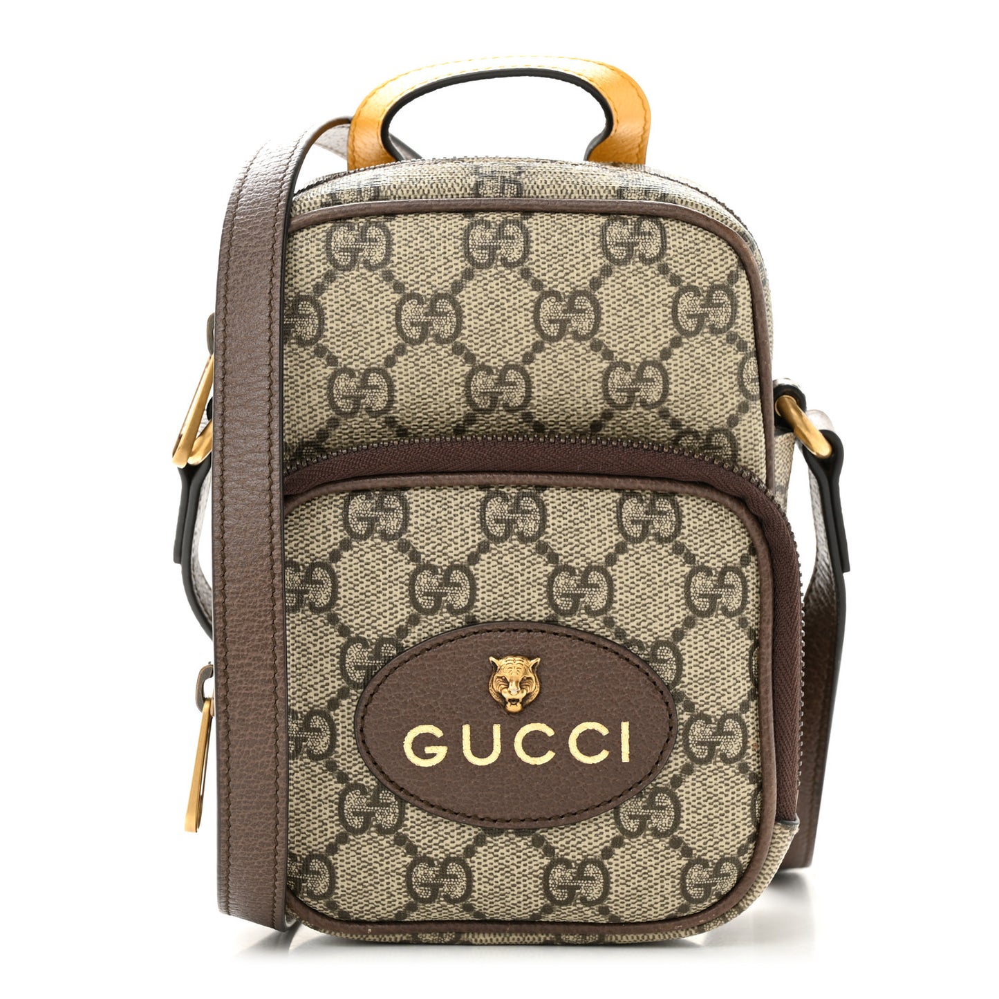 GG Supreme Monogram Mini Neo Vintage Double Zip Messenger Bag Beige New Acero Crop