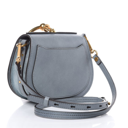 Chloe Calfskin Suede Small Nile Bracelet Bag Cloudy Blue 3 of 9