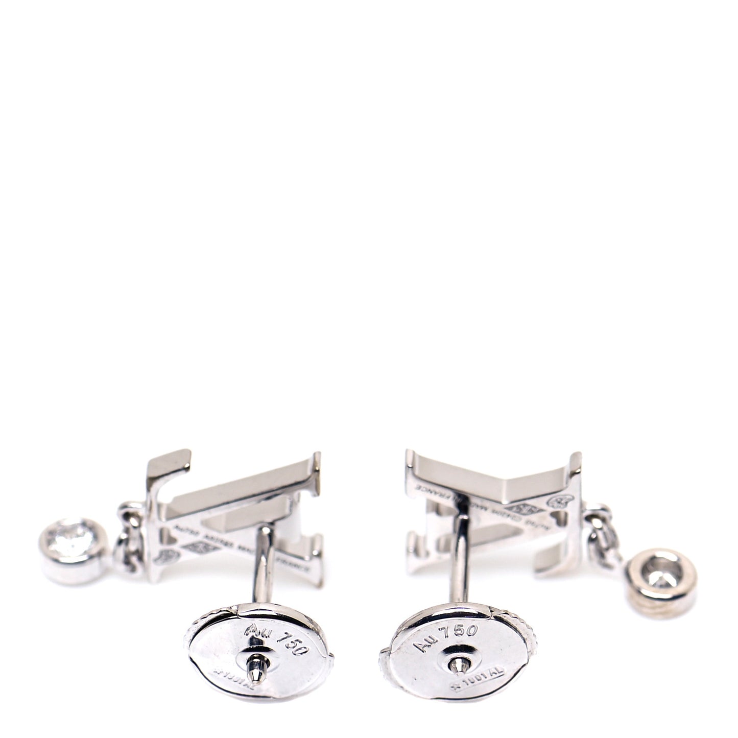 18K White Gold Diamond Idylle Blossom LV Stud Earrings