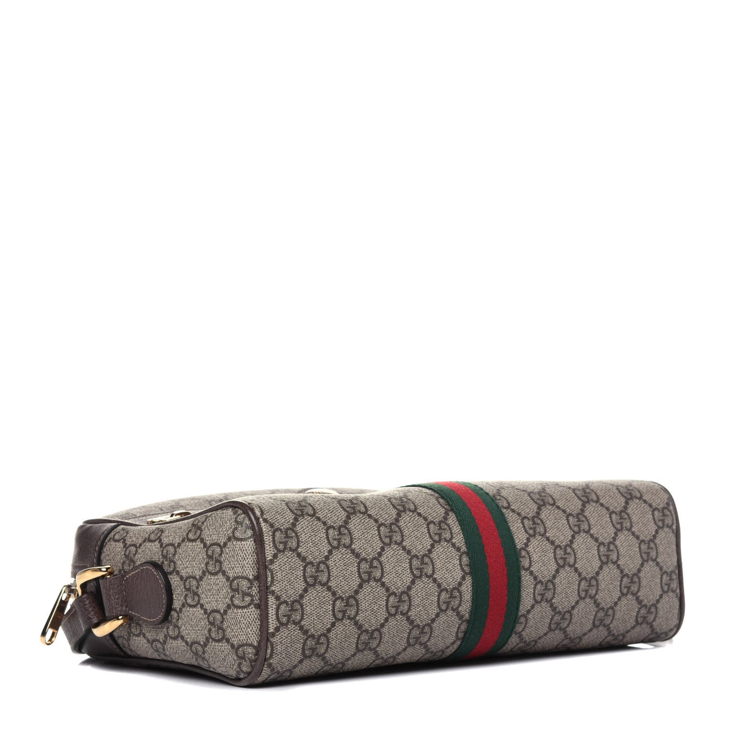 GG Supreme Monogram Web Small Ophidia Shoulder Bag Brown