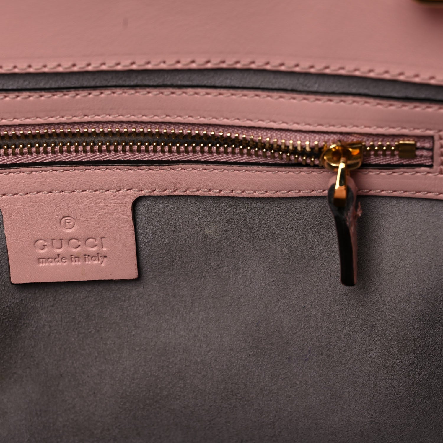 Gucci Nappa Bamboo Small Nymphaea Top Handle Bag Perfect Pink 10 of 15