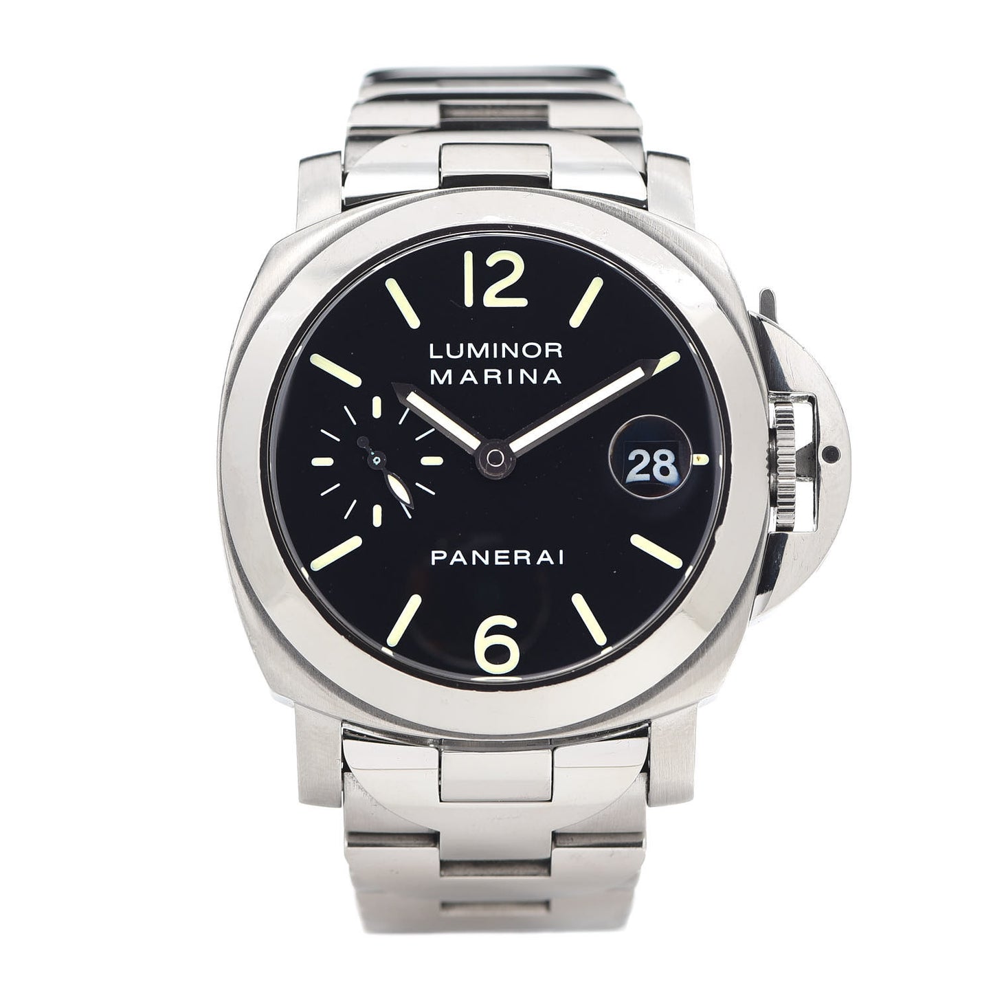 Stainless Steel 44mm Marina Luminor Automatic Watch Black PAM00050