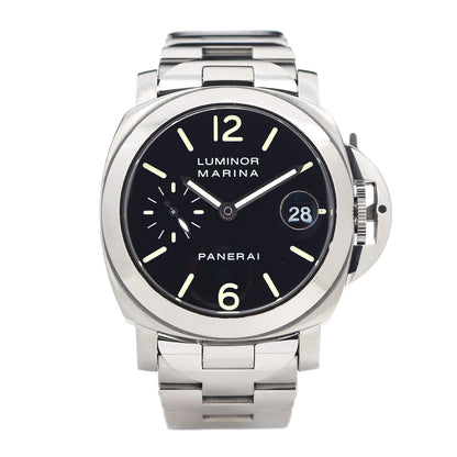 Panerai Stainless Steel 44mm Marina Luminor Automatic Watch Black PAM00050 1 of 6