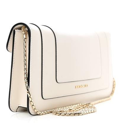 Bulgari Calfskin Serpenti Forever Shoulder Bag White 3 of 12