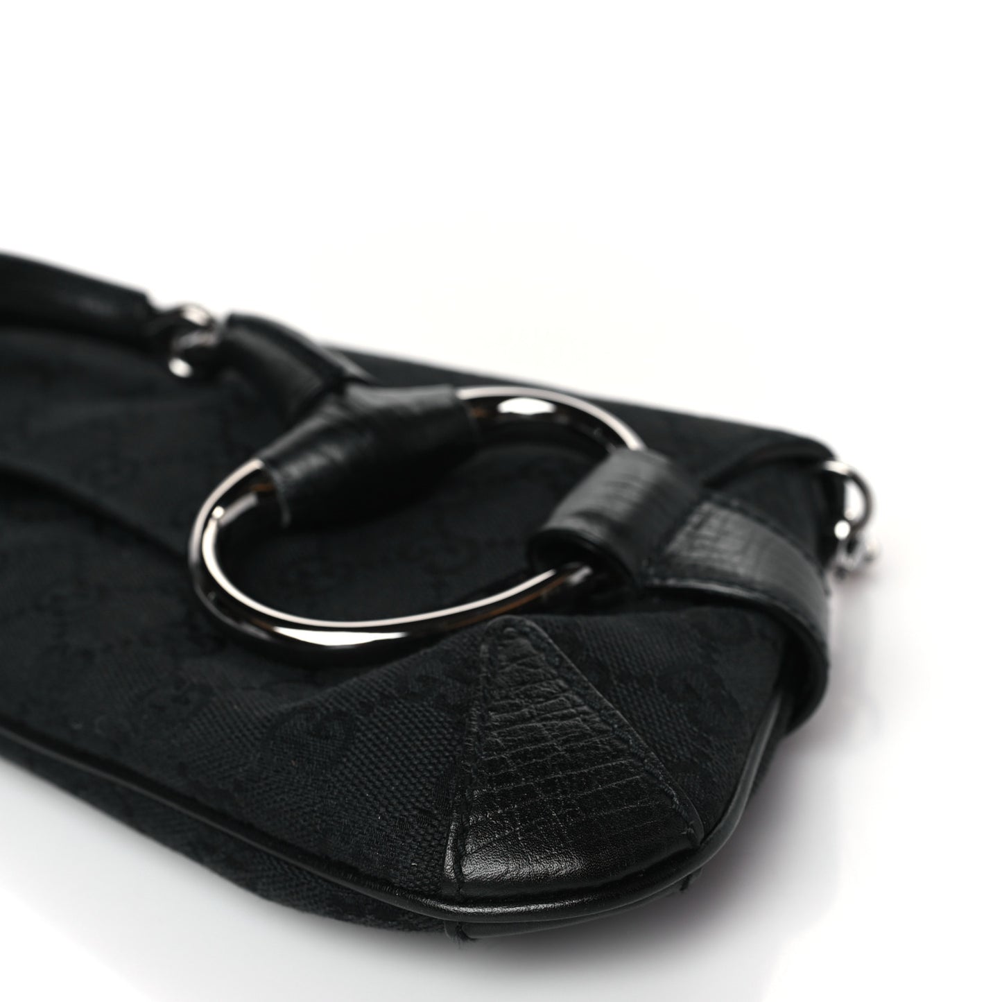 Monogram Horsebit Chain Clutch Black