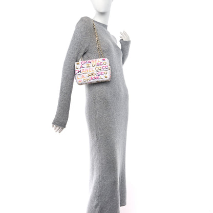 Chanel Sequin Logo CC Small Single Flap White Multicolor 2 of 11