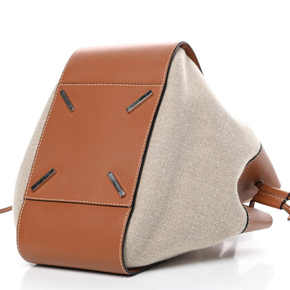 Loewe Calfskin Canvas Medium Hammock Shoulder Bag Natural Tan 10 of 11
