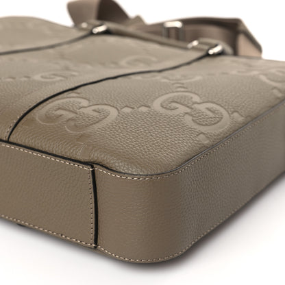Gucci Piuma Calfskin Jumbo GG Embossed Briefcase Good Taupe 9 of 9