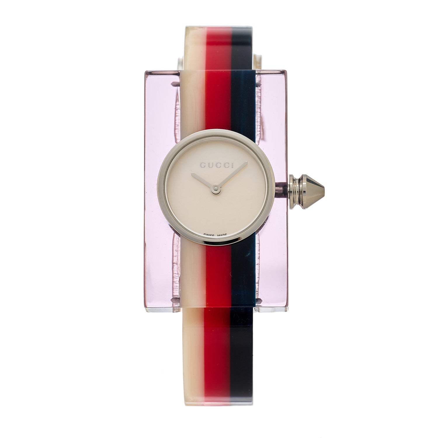 Gucci Stainless Steel Plexiglass Mother of Pearl 24mm Quartz Watch 1 of 5