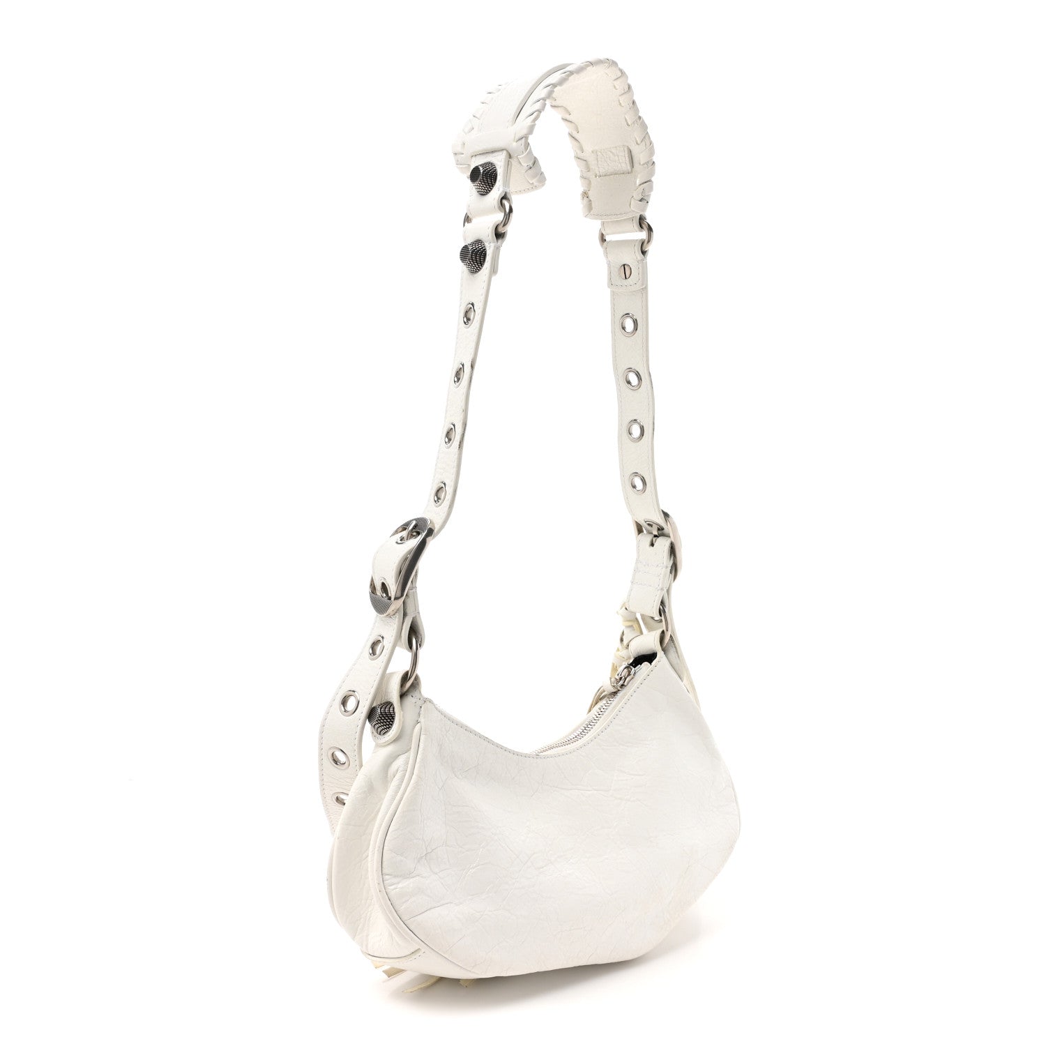 Balenciaga Agneau Arena Le Cagole Shoulder Bag XS Optic White 3 of 13