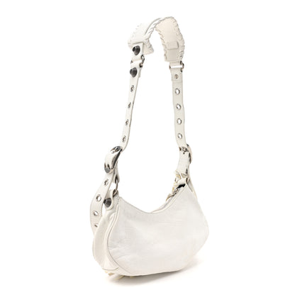 Balenciaga Agneau Arena Le Cagole Shoulder Bag XS Optic White 3 of 13