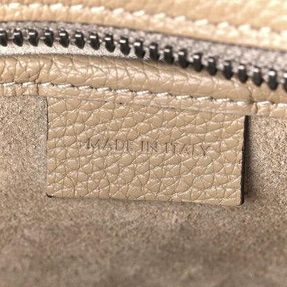 Celine Drummed Calfskin Nano Luggage Dune 6 of 10