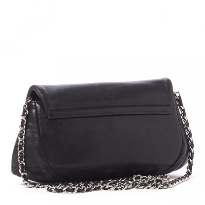 Chanel Lambskin Half Moon Wallet On Chain WOC Black 3 of 9