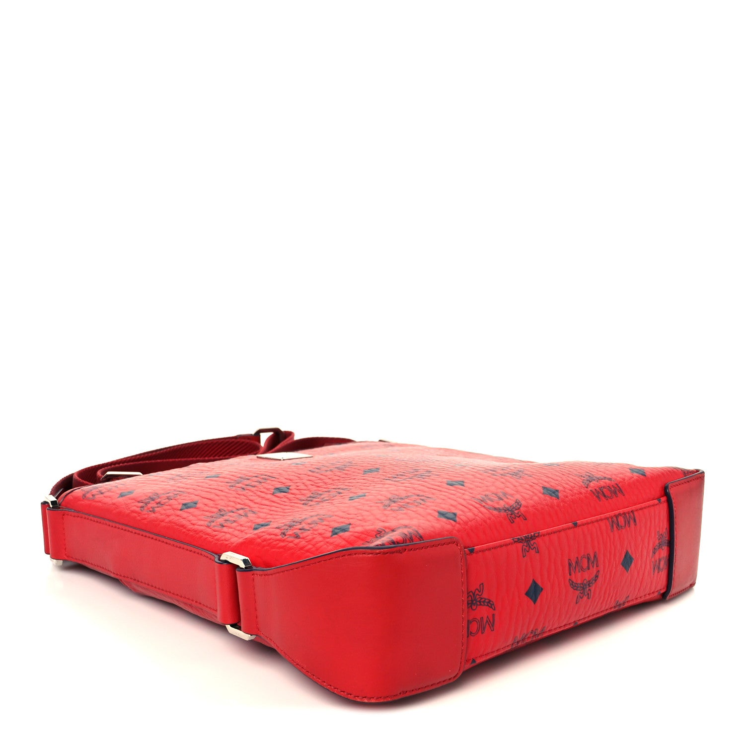 MCM Visetos Crossbody Messenger Red 4 of 11