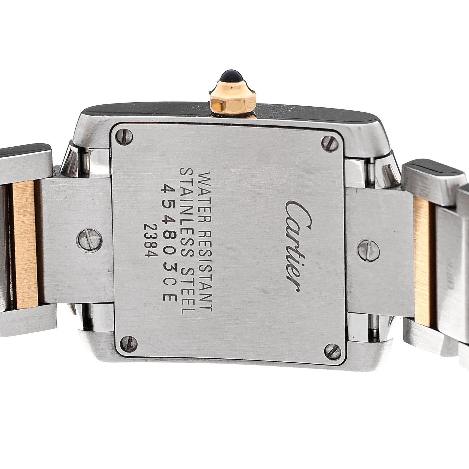 Cartier Stainless Steel 18K Yellow Gold 20mm Tank Francaise Quartz Watch 4 of 4
