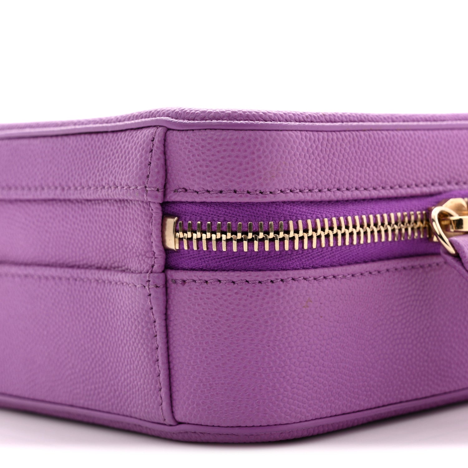 Chanel Caviar Quilted CC North South Filigree Vanity Case Purple 10 of 12