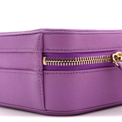 Chanel Caviar Quilted CC North South Filigree Vanity Case Purple 10 of 12