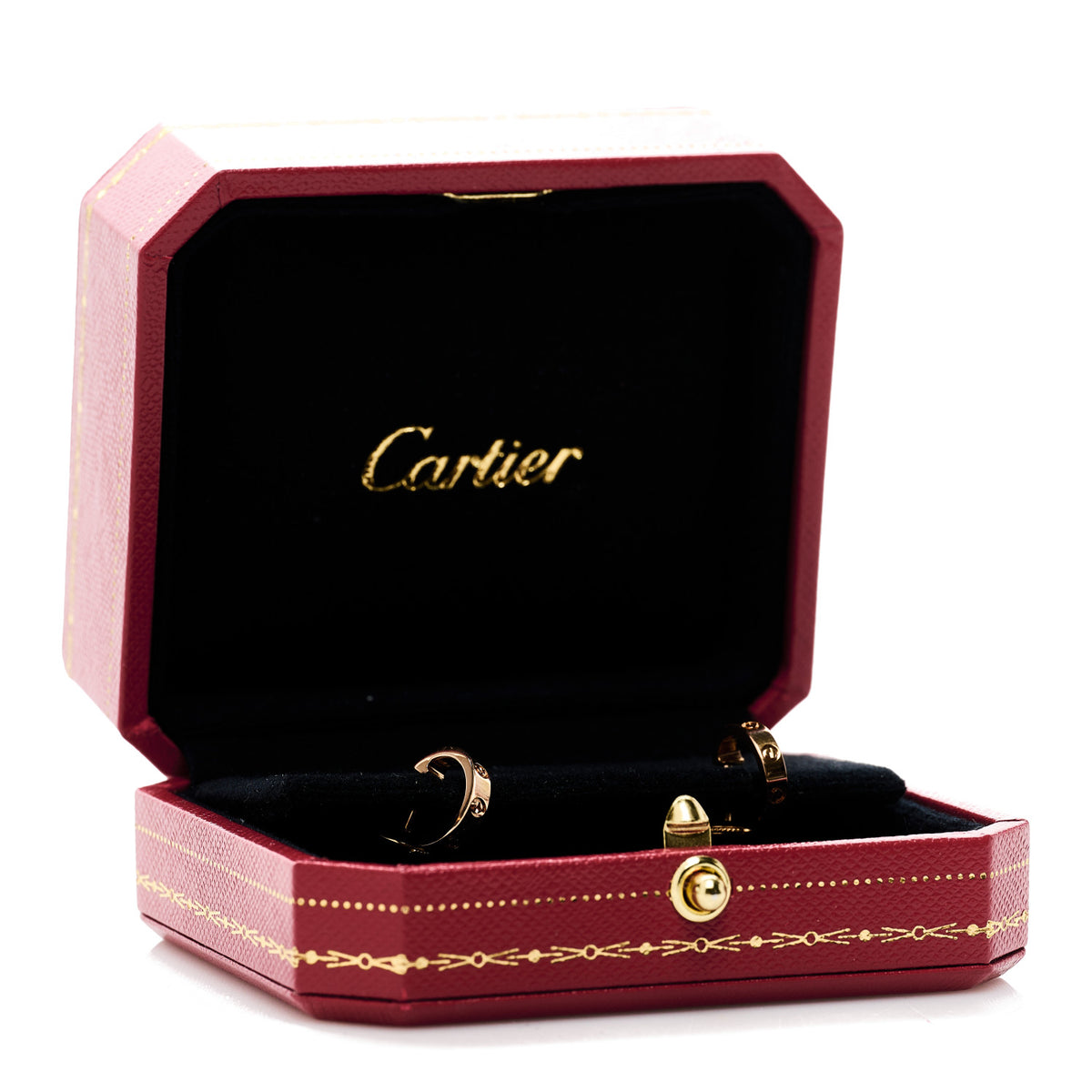 Cartier 18K Pink Gold Small LOVE Hoop Earrings 6 of 6