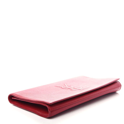Saint Laurent Calfskin Monogram Large Belle De Jour Clutch Red 4 of 6