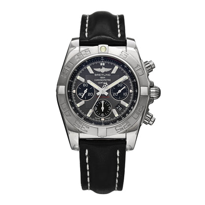 Breitling Stainless Steel Calfskin 44mm Chronomat Patrouille De France Automatic Watch Grey AB0110 1 of 5