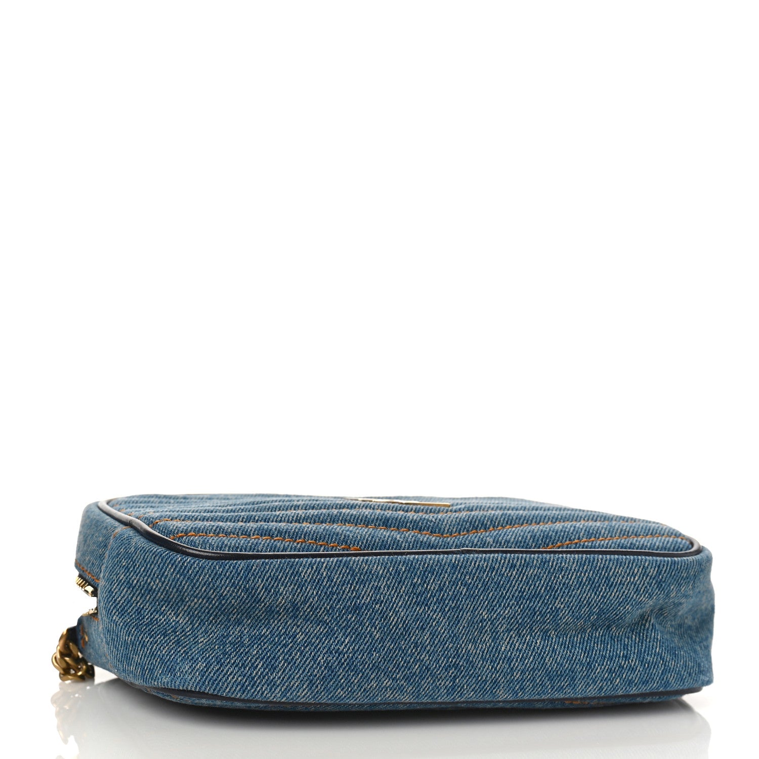Saint Laurent Denim Matelasse Monogram Mini Lou Camera Bag California Blue 4 of 9