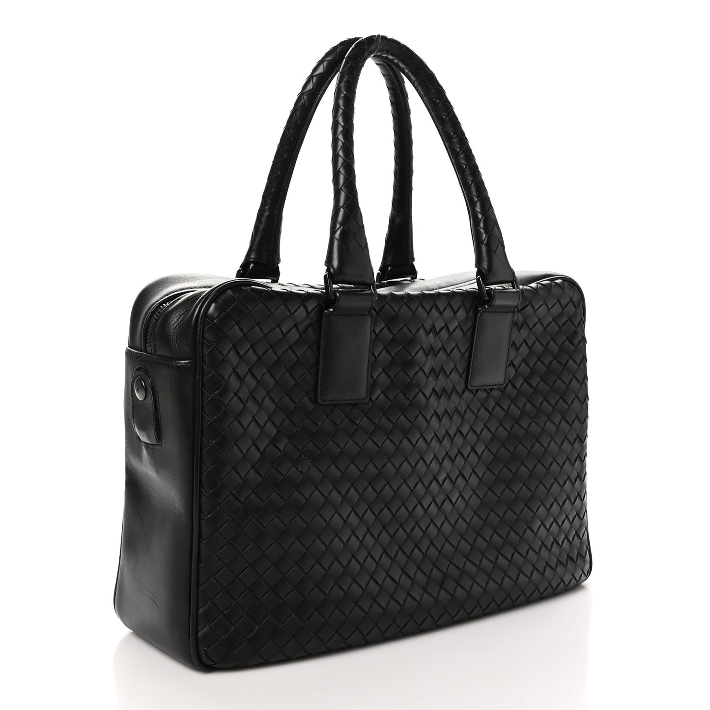 Nappa Intrecciato Briefcase Tote Black