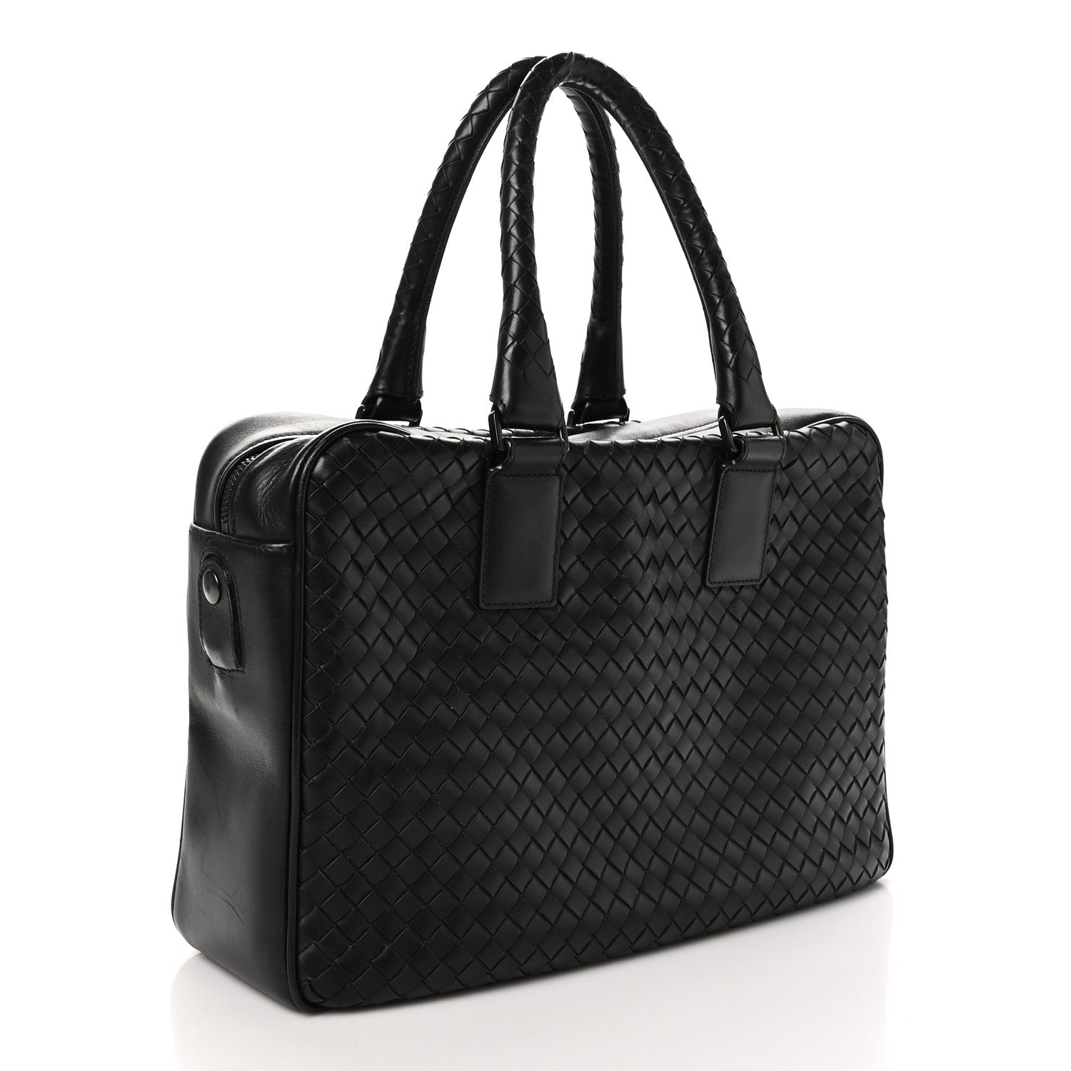 Bottega Veneta Nappa Intrecciato Briefcase Tote Black 3 of 11