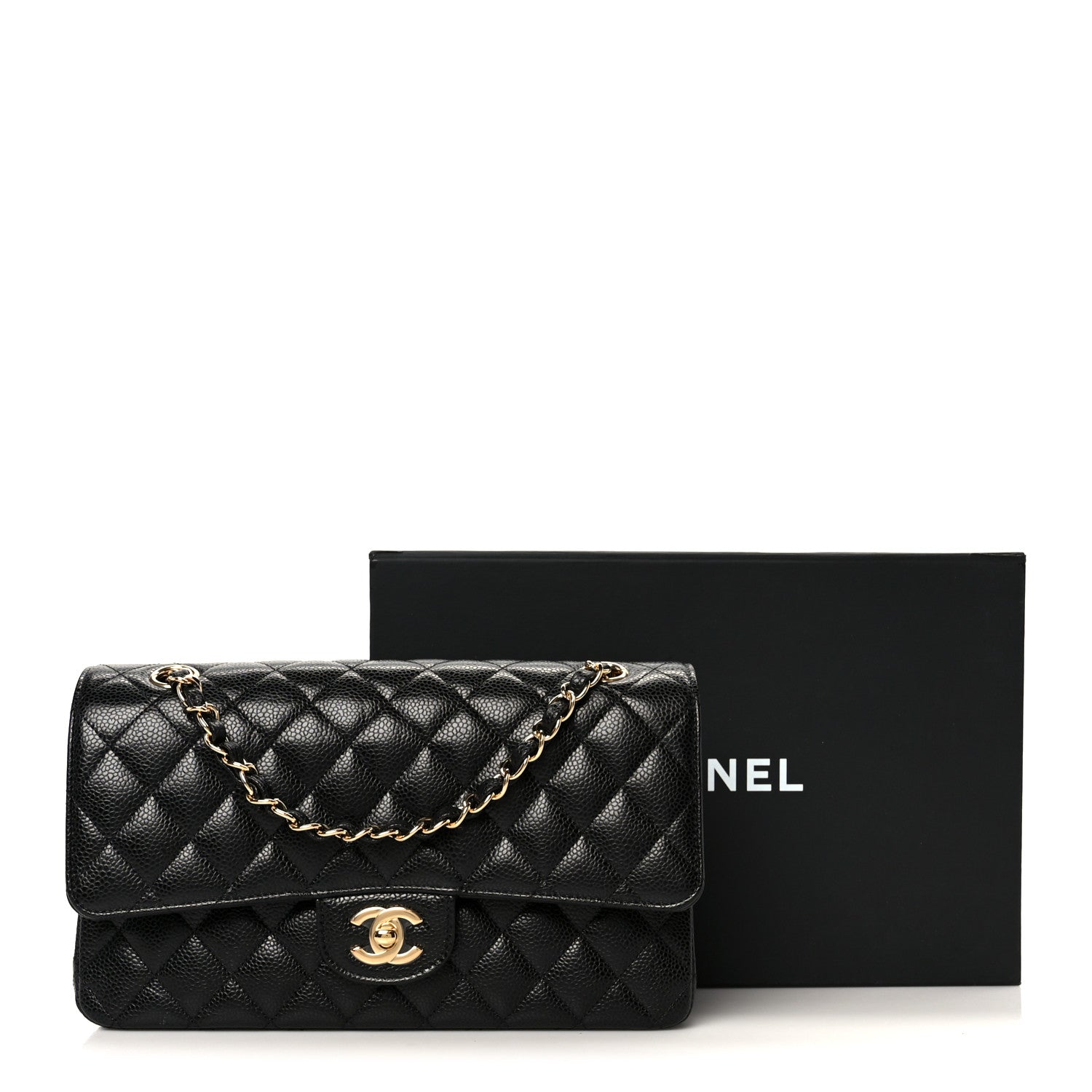 Chanel Caviar Quilted Medium Double Flap Black 12 of 12
