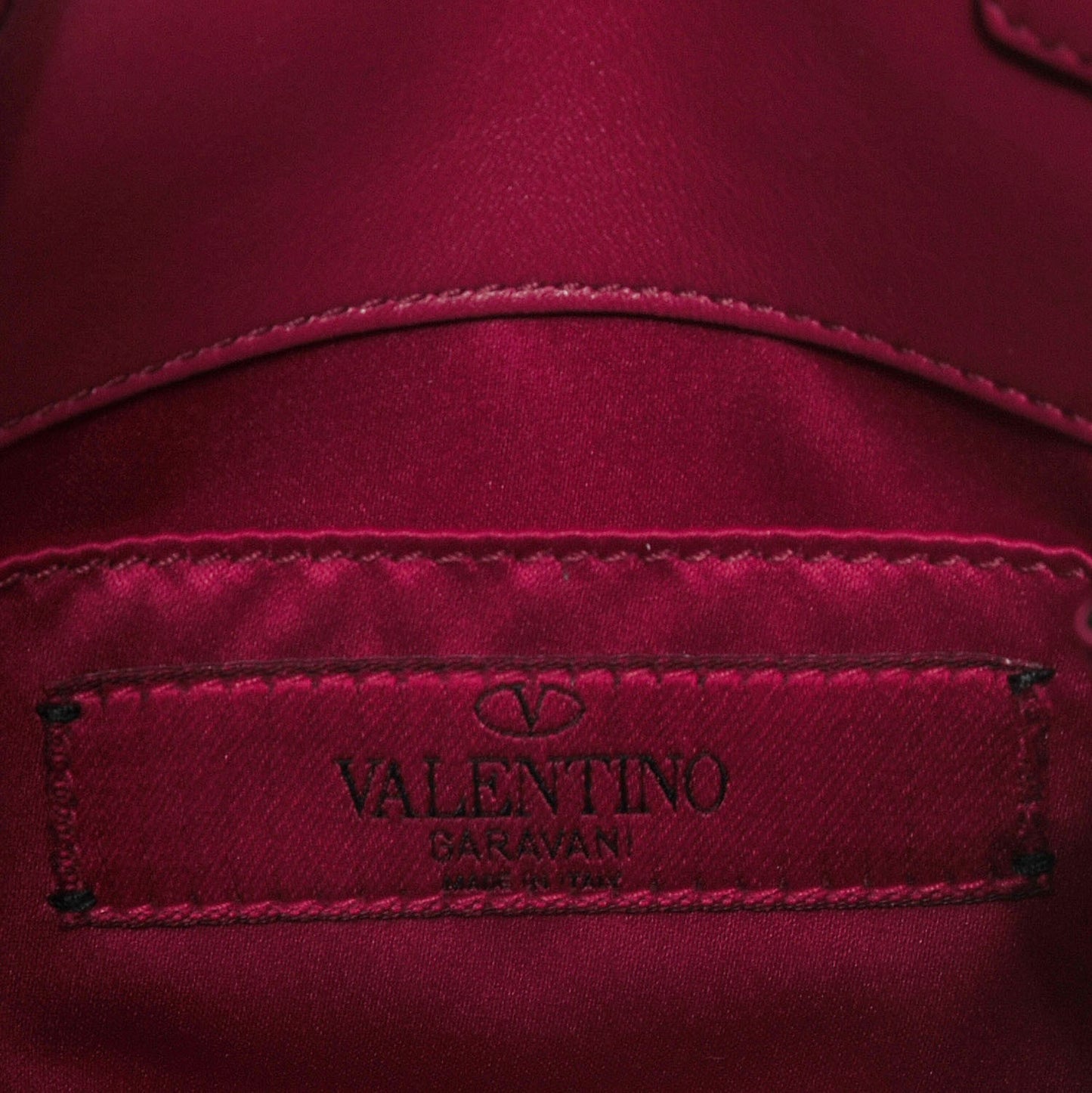 Vitello Mini Rockstud Crossbody Saddle Bag Scarlet