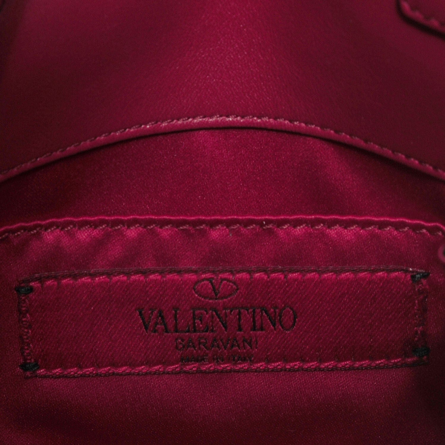 Valentino Garavani Vitello Mini Rockstud Crossbody Saddle Bag Scarlet 7 of 9