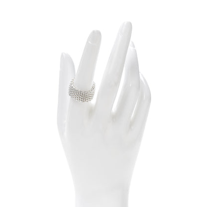 Tiffany Sterling Silver Somerset Mesh Ring 56 7.5 2 of 4
