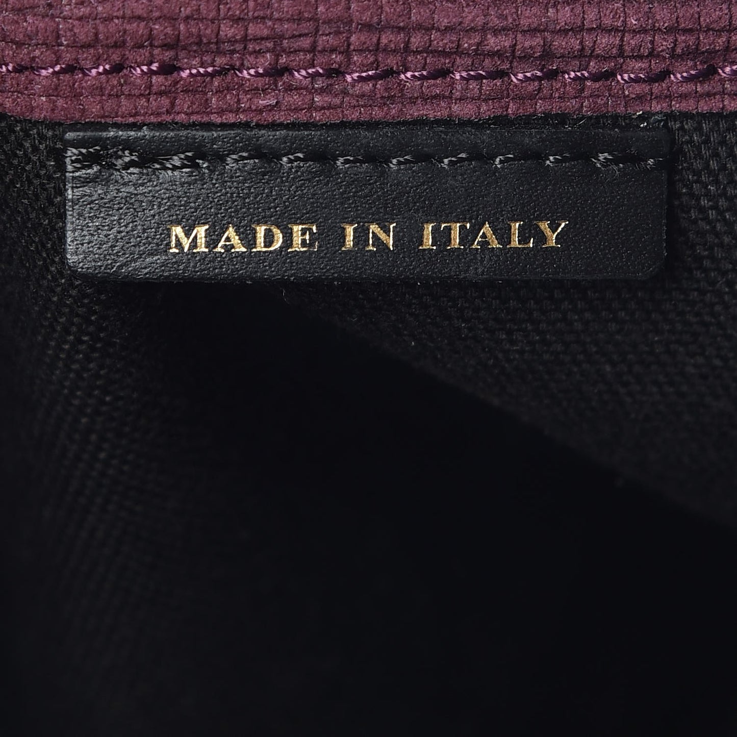 Python Grainy Calfskin House Check Medium Banner Tote Elderberry