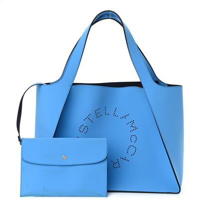 Stella McCartney Eco Alter Nappa Large East West Perforated Tote Blue 9 of 9