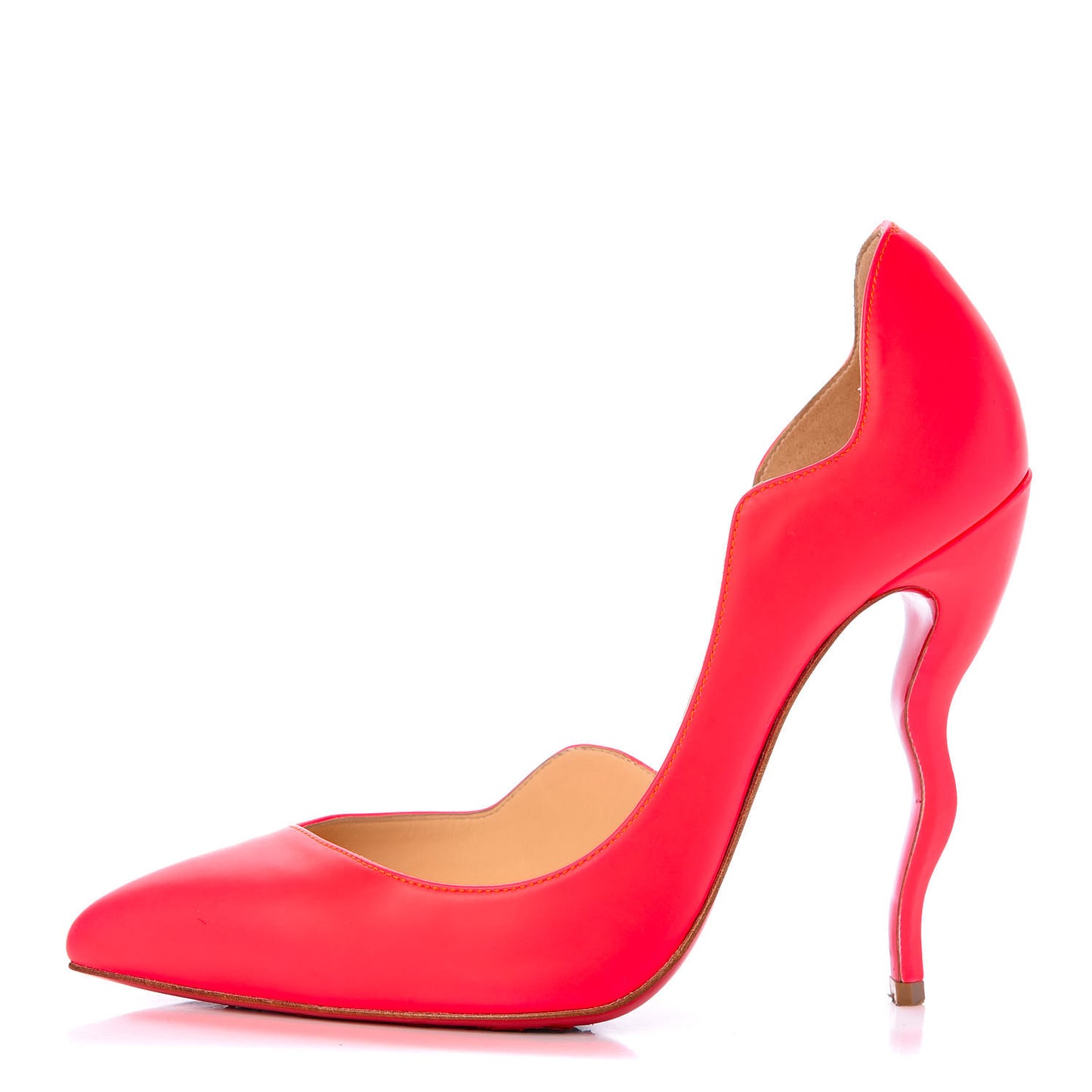 Fluo Mat Jazz Calfskin Dalida 120 Pumps 37 Orange White