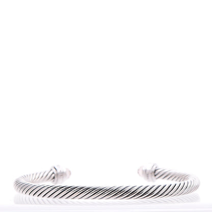 David Yurman Sterling Silver Diamond Morganite 5mm Cable Classics Bracelet 3 of 7