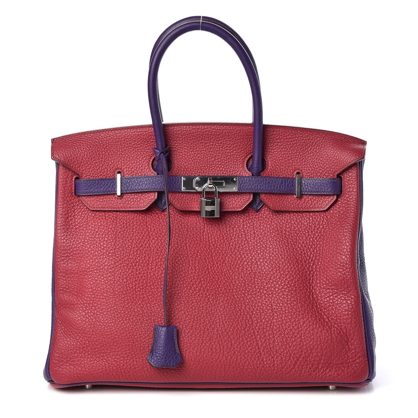 Togo Bi Color Horseshoe Birkin 35 Iris Rubis