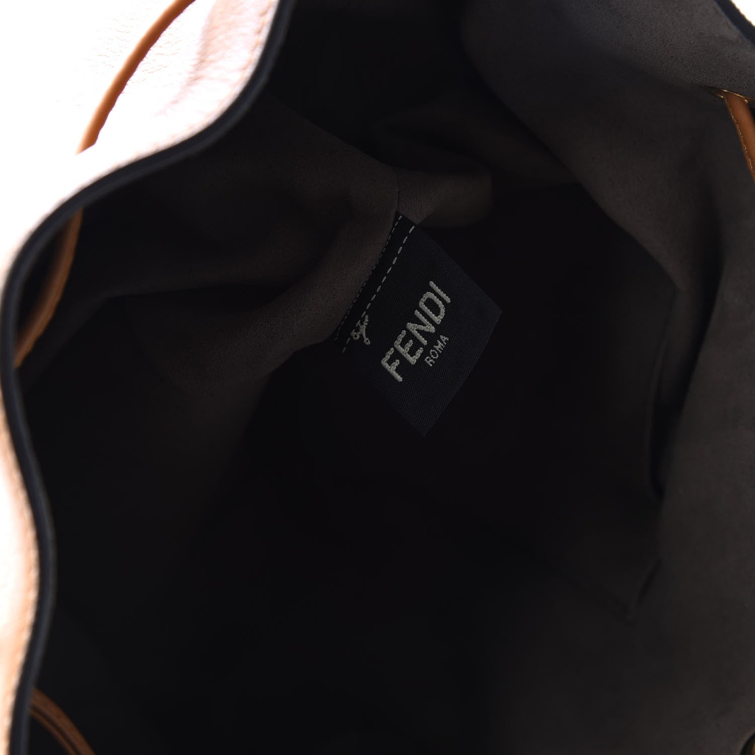 Fendi Vitello Grace Matte F is Fendi Grande Mon Tresor Bucket Bag Nocciola 9 of 13