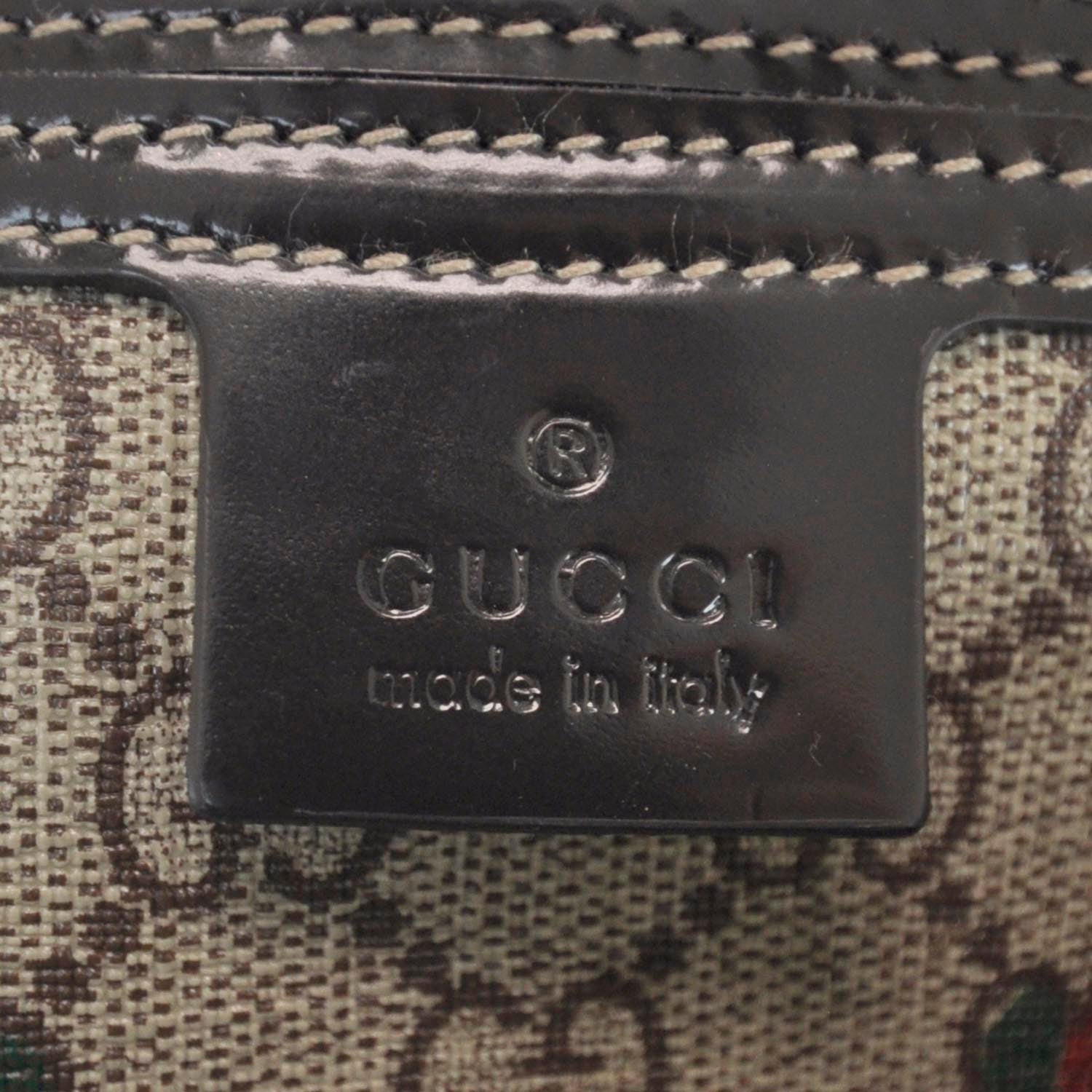 Gucci GG Plus Monogram Hearts Medium Joy Boston Dark Brown 8 of 9