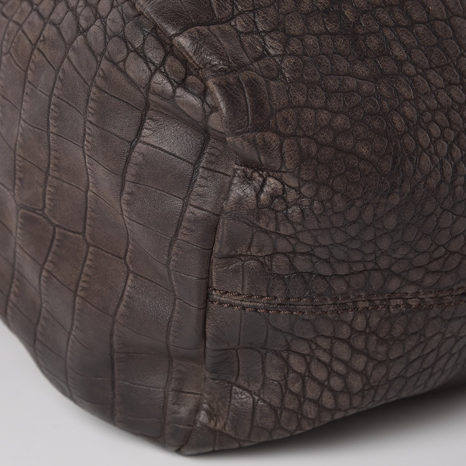 Givenchy Nubuck Crocodile Embossed Medium Pandora Dark Grey 13 of 14