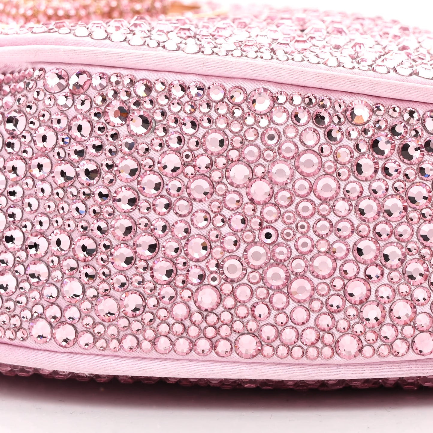 X DUA LIPA Crystal Repeat Mini Hobo Pink